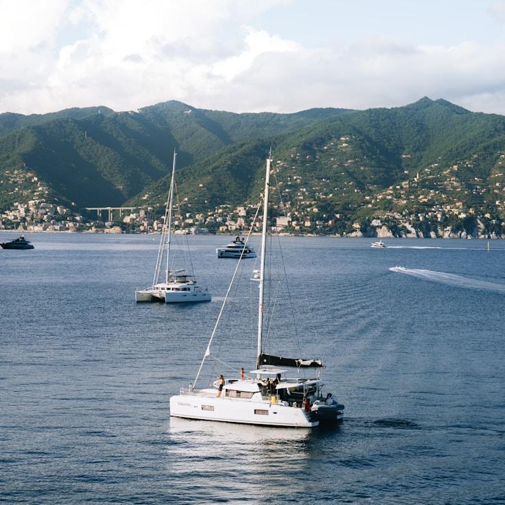 Exclusive yacht living scene